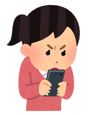 スマホ 握る女性