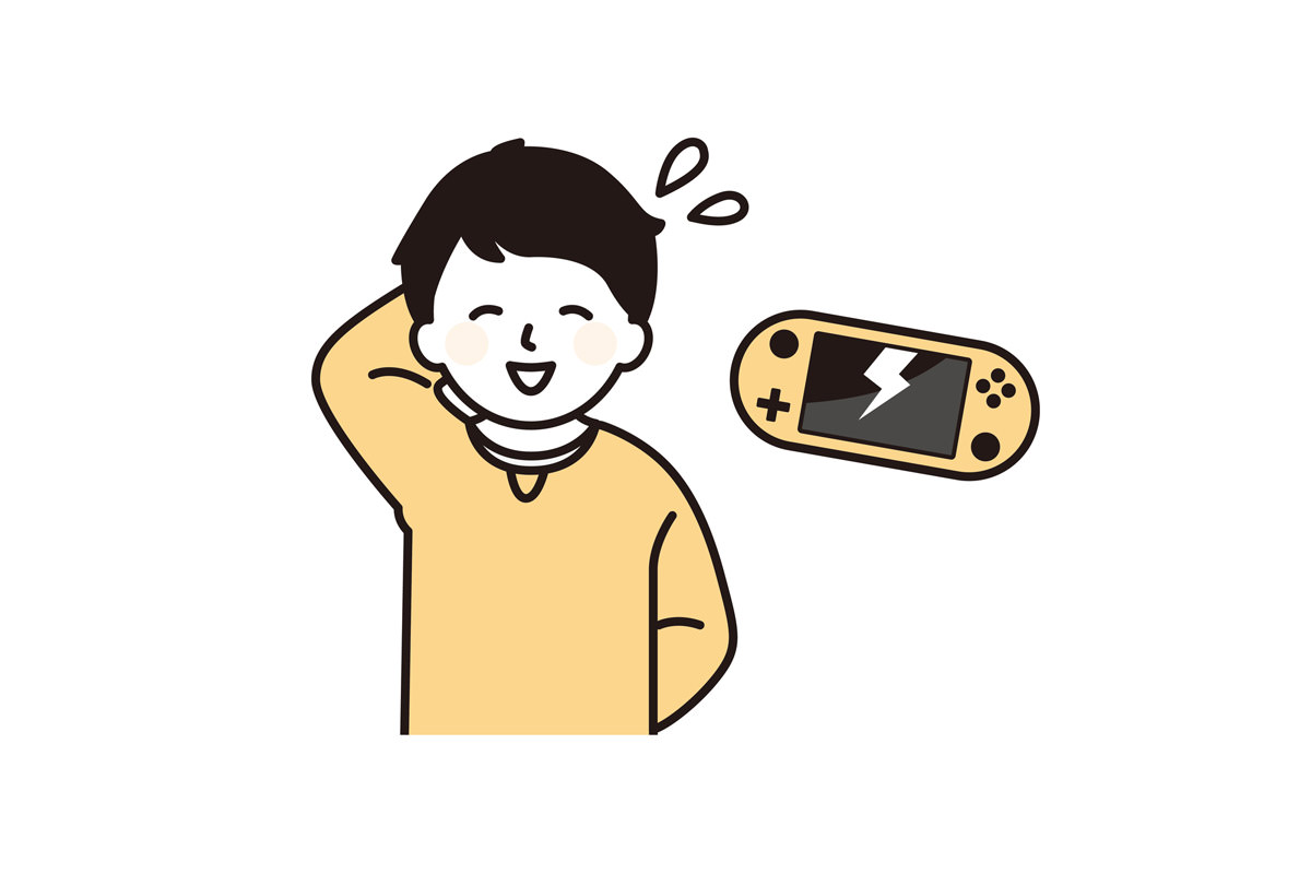 スイッチライトを壊してしまったイメージイラスト