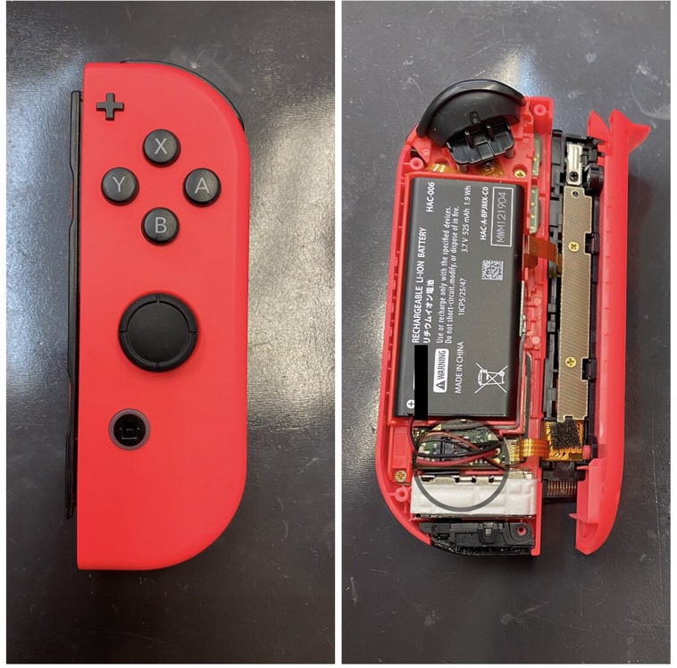 ジョイコン　内部　修理　2.26