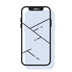 iPhone画面修理（重度）