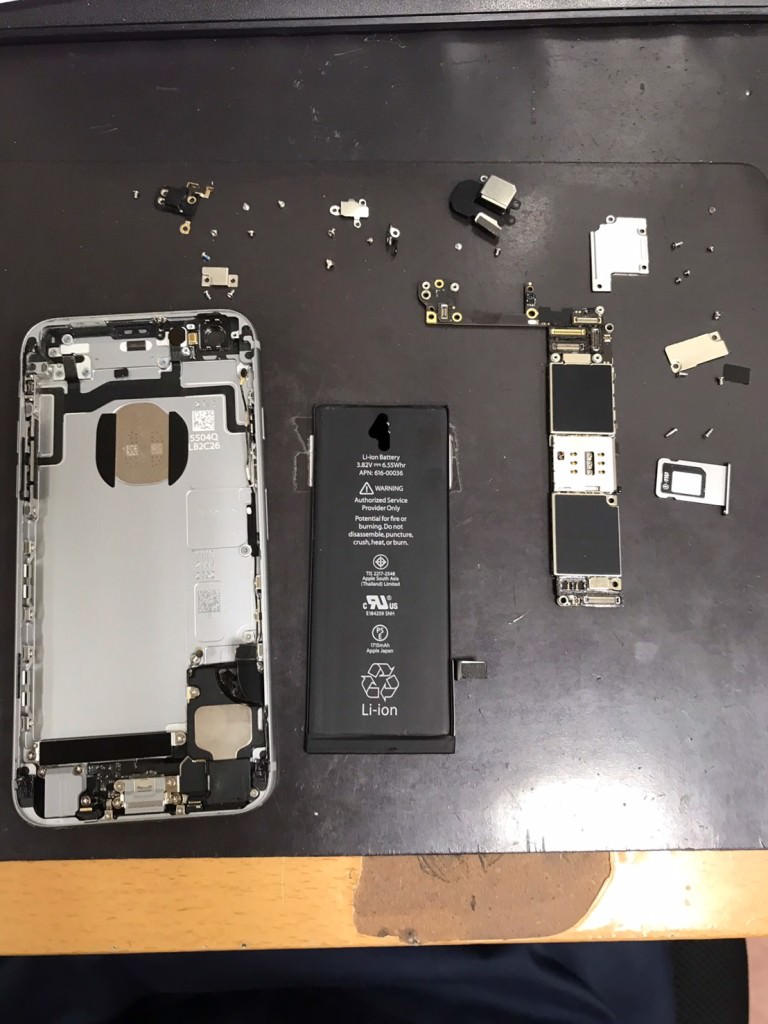 マナースイッチ交換作業分解後