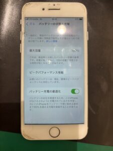 iPhone8バッテリー交換後