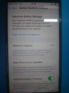 iPhoneSE2交換前バッテリー