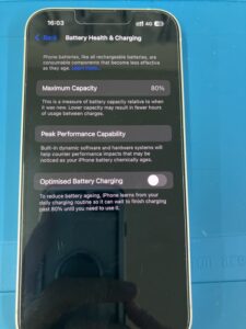 iPhone13　バッテリ－交換