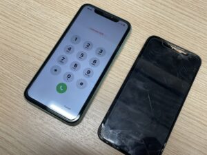 画面交換が完了しタッチ操作もFaceIDも正常に動作しているiPhone11