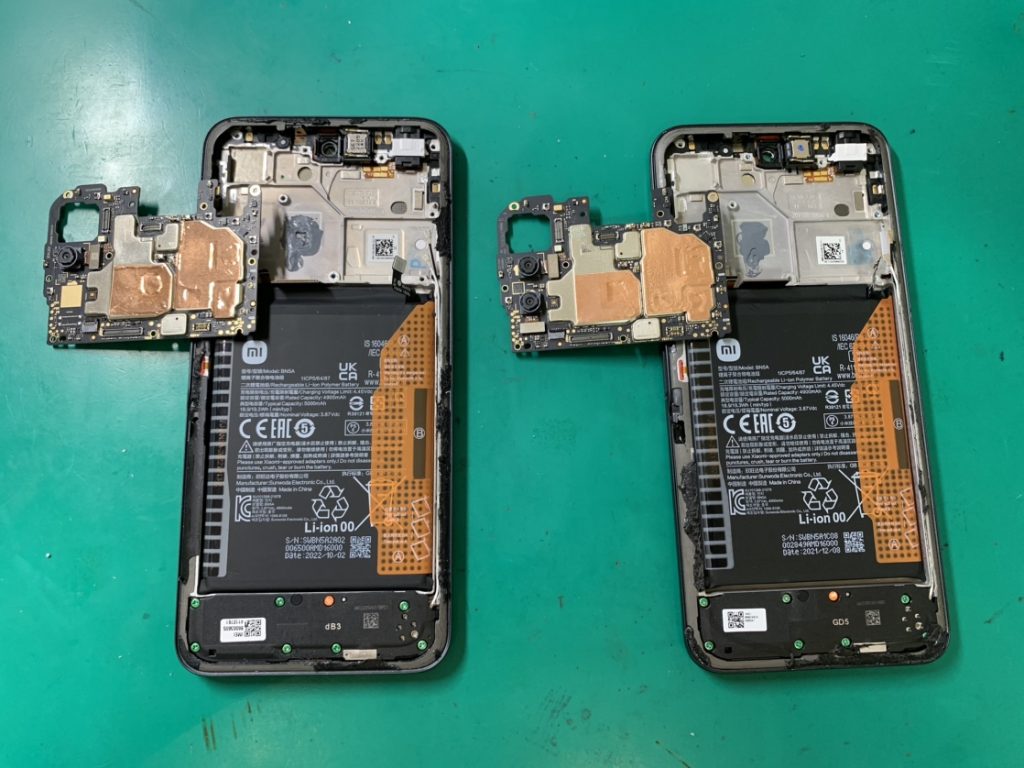 Redmi Note10 JE分解の様子