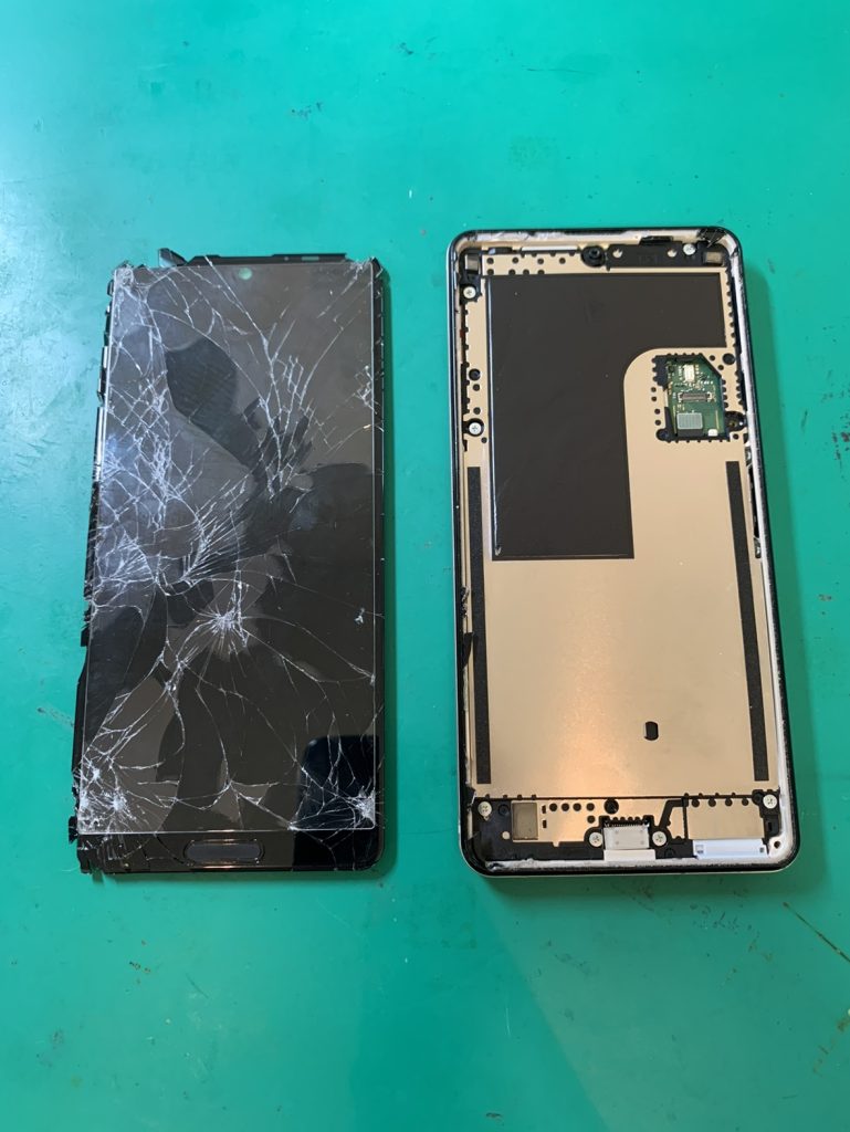 sense4の画面を取り外し