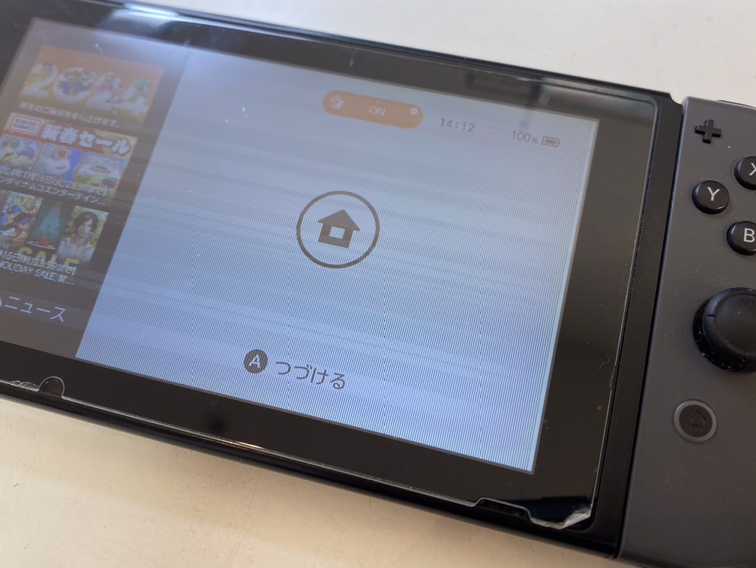 switchの液晶に横線