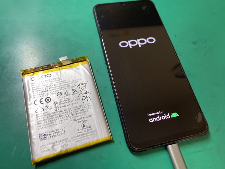 OPPOReno3Aバッテリー交換後「