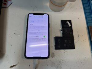 iPhoneXバッテリー交換後