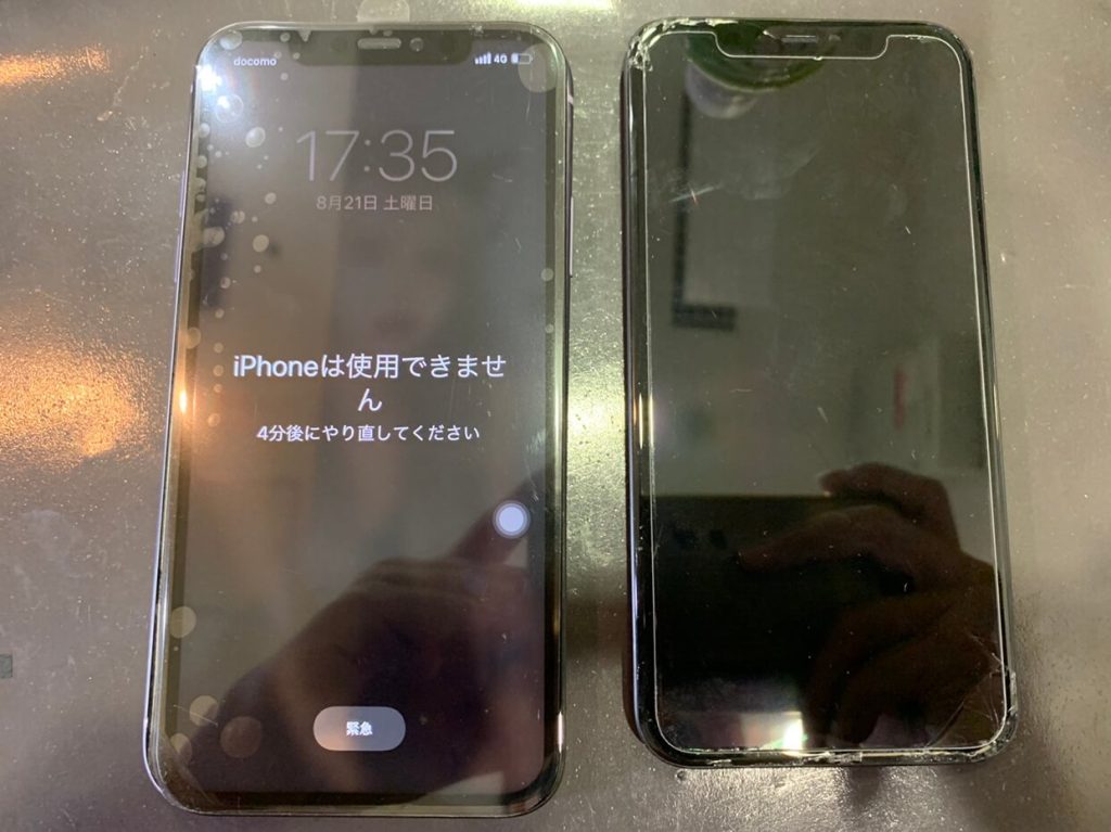 iPhoneX 画面交換 修理後
