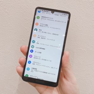 AQUOS sense5Gの画面割れ　修理後【即日】　スマホスピタル