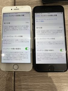 iPhone8 2台分バッテリー交換