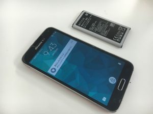 バッテリー交換修理後のGalaxy S5(SC-04F)