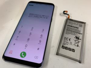 バッテリー交換完了したGalaxy S8(SC-02J)
