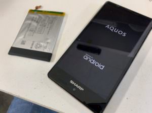 内蔵バッテリー交換修理後のSH-M02