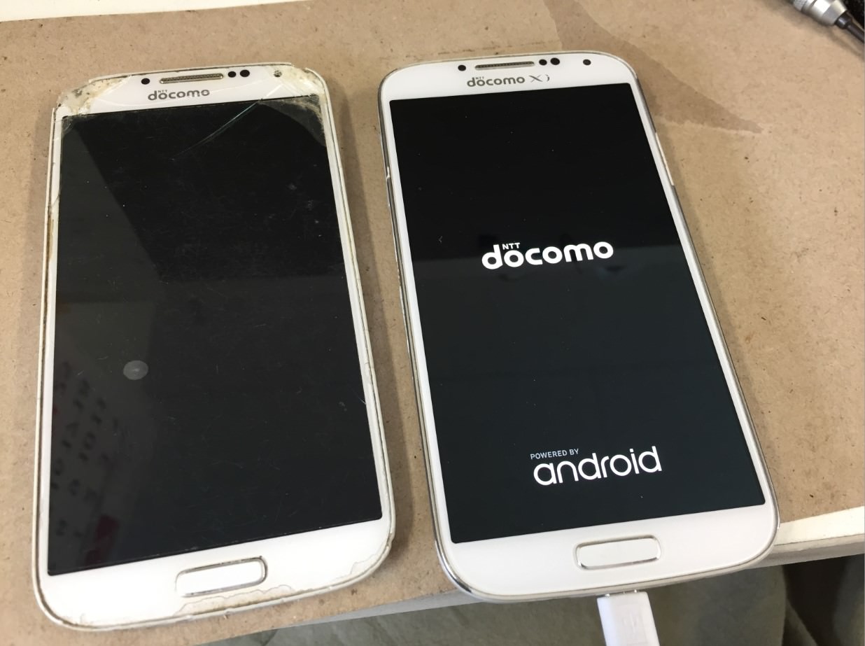 画面交換修理後の操作できるように改善したGalaxy S4(SC-04E)