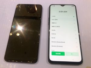 OPPO Reno A 画面修理後