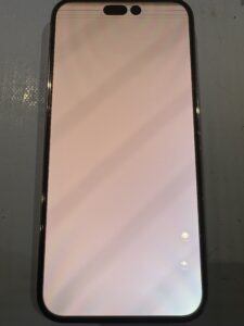 iPhone 14Pro Max画面が白く光っている