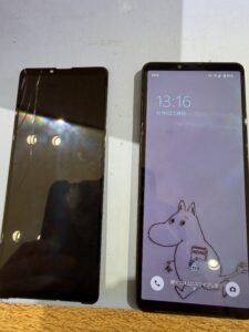 Xperia 10 IV 画面修理ビフォーアフター