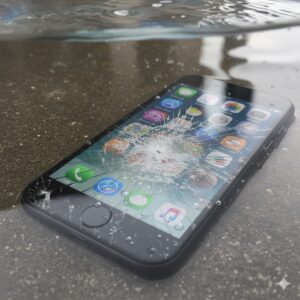 iPhone 水没イメージ
