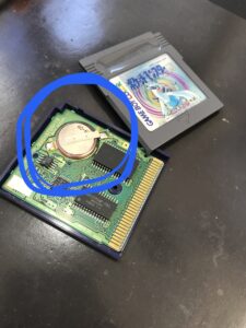 ゲームボーイの内部ボタン電池