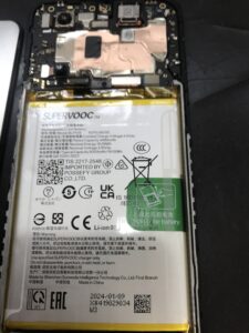 背面を開けた後。