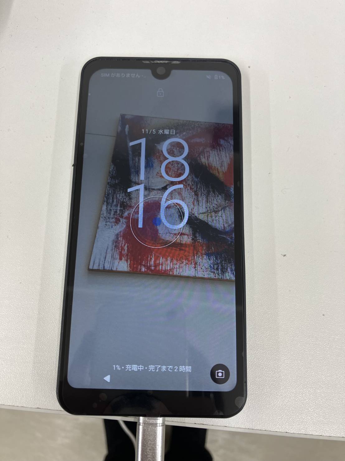 CPU再溶接後に正常起動したAQUOS wish2