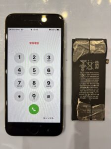 修理後のiPhone SE2 の状態