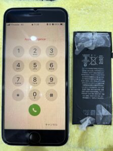 修理後のiPhoneSE2の状態