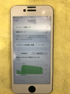 修理前のiPhoneSE2の状態
