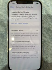 修理前のiPhone12Proの状態