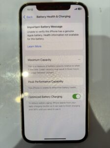 修理後のiPhone12Proの状態