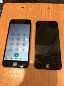 画面交換修理後のiPhoneSE2