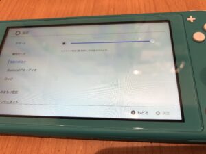 液晶修理後のSwitch lite