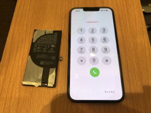 バッテリー交換後のiPhone