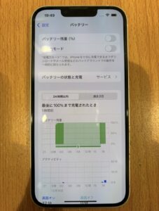 修理前のiPhone13の状態