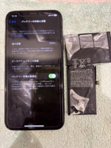 修理後のiPhoneXの状態