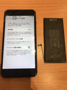 iPhone7plusバッテリー交換