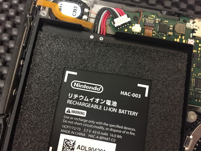 Nintendo Switch バッテリー交換