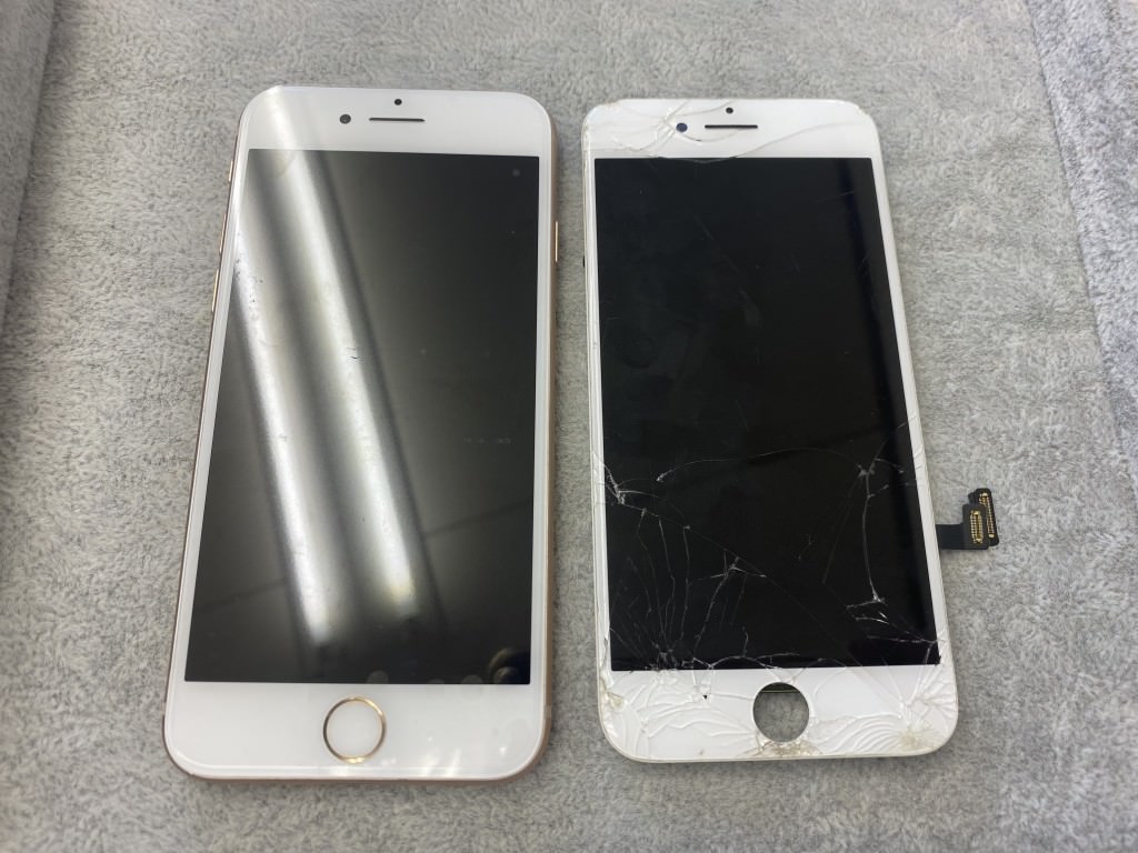 iPhone 8 液晶画面交換修理　画面割れ