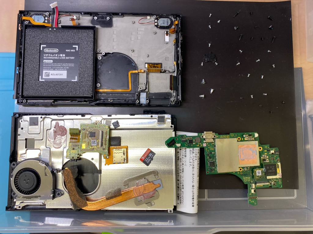 Nintendo Switch 水没復旧修理　お風呂でゲーム中に電源落ち