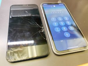 iPhoneXR　画面割れ　液晶画面交換修理