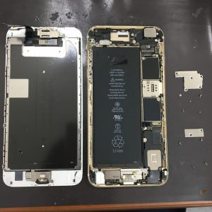 iPhone6s Plus(A1634、A1687、A1699) 画面割れ 電源入らない iPhone・スマホ修理のスマホスピタル熊本下通店