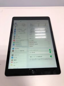 iPad 9 ガラス液晶交換修理後 スマホスピタル熊本下通店 