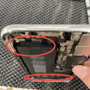 iPhoneXS バッテリー交換修理 スマホスピタル佐賀駅前店