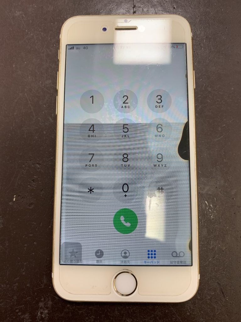iPhone6s 液晶漏れ ガラス 画面 交換修理 高槻 大阪 八幡 茨木 枚方